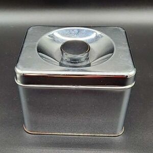 Lincoln BeautyWare Canister Chrome Square Vintage MCM Kitchen Storage